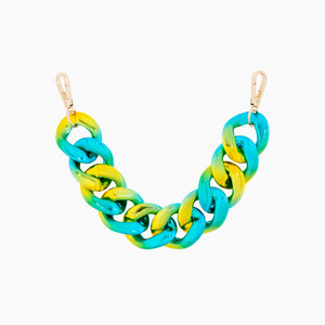 Chain, Bag chain, Blue chain, Yellow chain, Green chain, Plastic chain, chunky chain